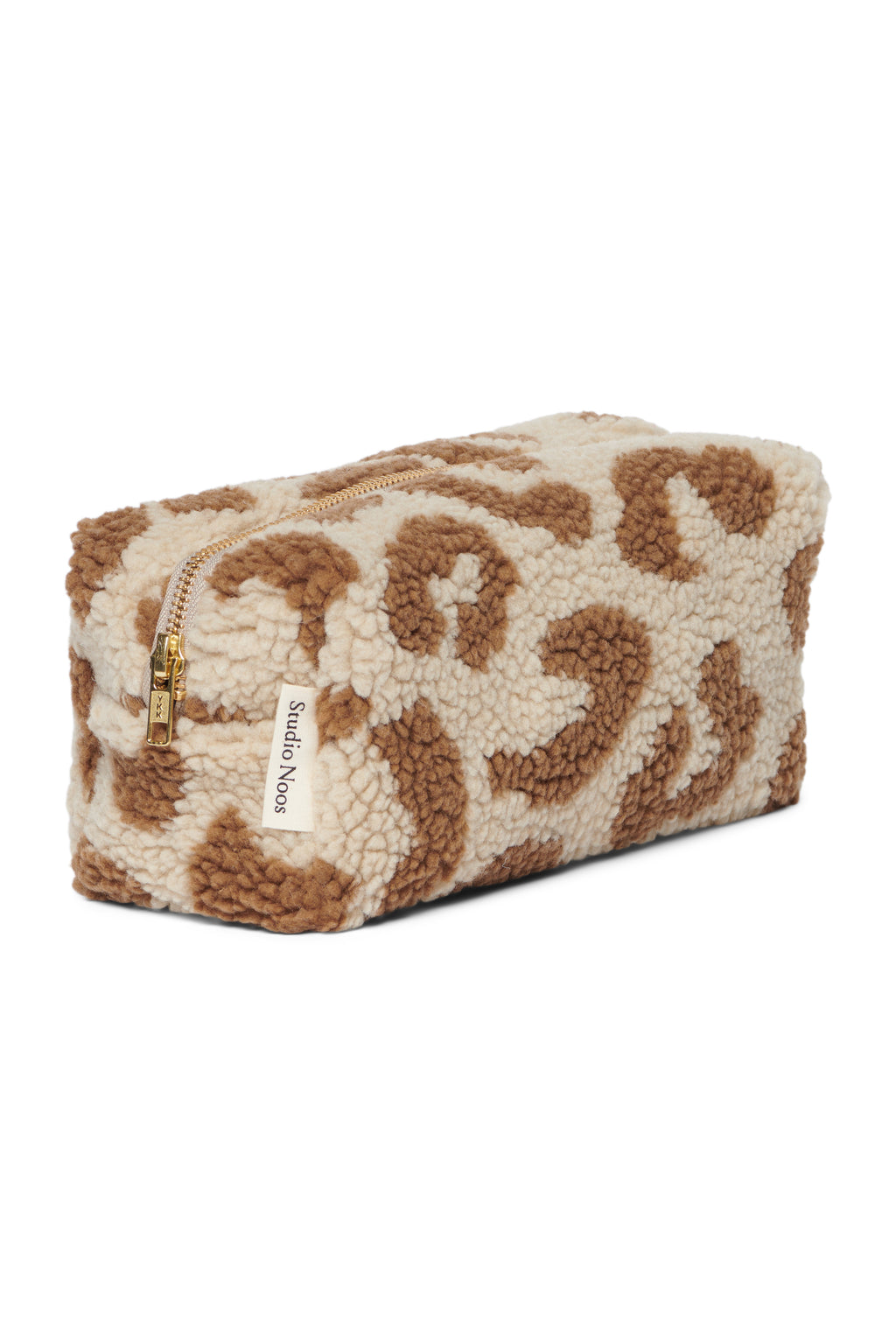 Leopard Ecru Teddy Pouch
