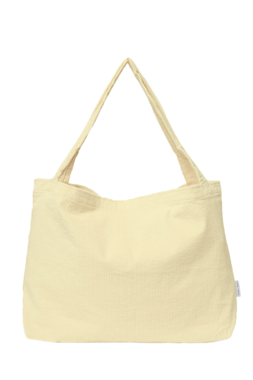 Pastel Yellow Rib Mom Bag
