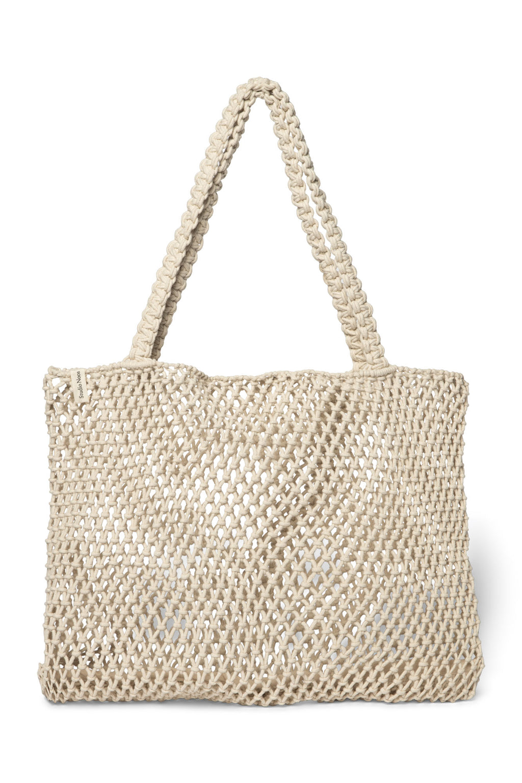 Neutral Macrame Mom Bag